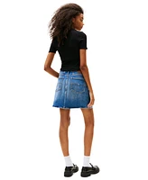 Tommy Jeans Women's Pointelle Cropped Polo Sweater