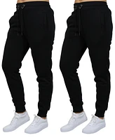 Galaxy By Harvic Women's Loose Fit Fleece Lined Jogger Sweatpants-2 Pack