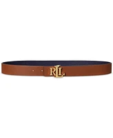 Lauren Ralph Logo Reversible Pebbled Leather Belt