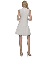Dkny Women's Zip-Front Sleeveless Scuba Crepe Dress