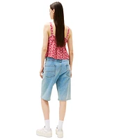 Tommy Jeans Women's Floral-Print Sweetheart Tank Top