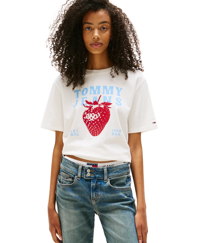 Tommy Jeans Women's Relaxed Strawberry Graphic T-Shirt