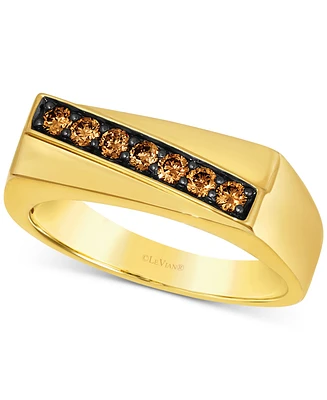 Le Vian Men's Chocolatier Chocolate Diamond Ring (1/3 ct. t.w.) in 14k Yellow Gold