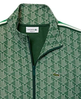 Lacoste Men's Zip-Front Pattern Blocked Sweatshirt