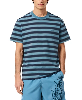 Lacoste Men's Short Sleeve Crewneck Striped T-Shirt - GAI