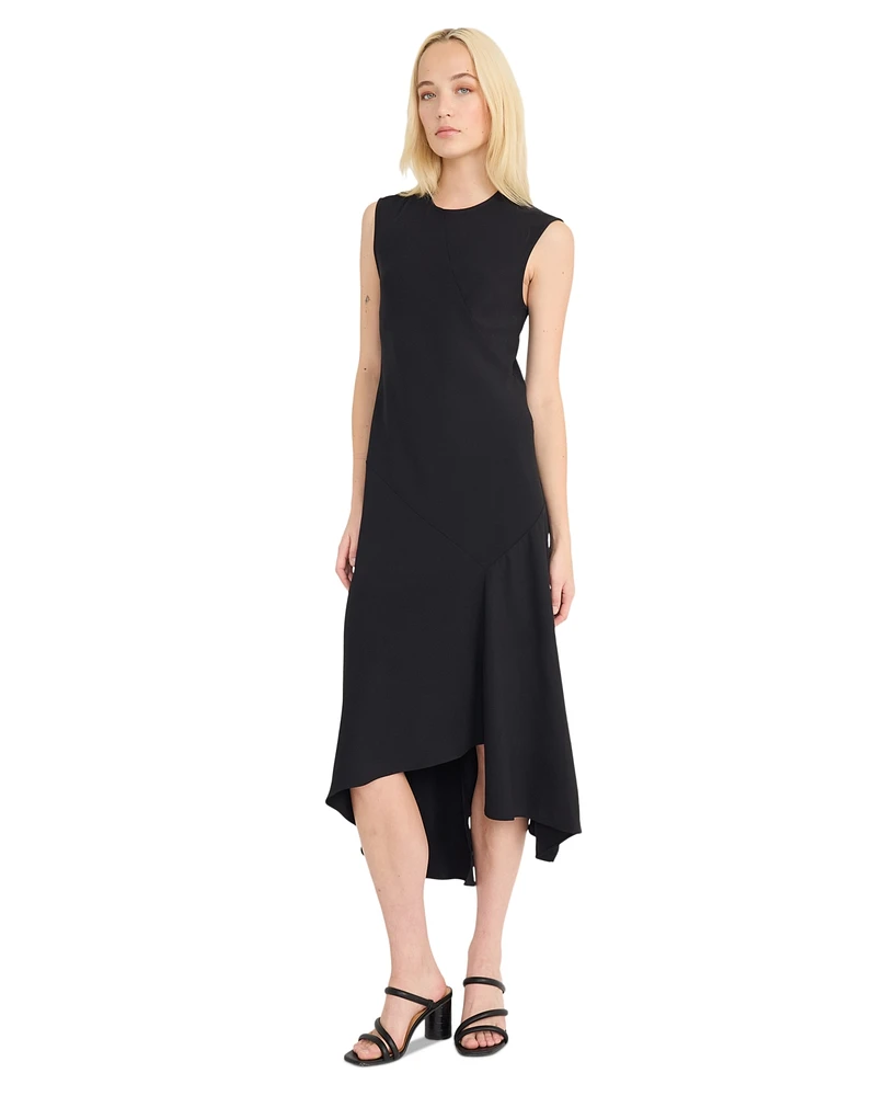 Luxely Women's Asymmetrical Midi Dress