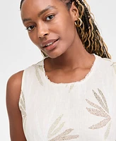 Charter Club Women's 100% Linen Sleeveless Midi Dress, Exclusively at Macy's