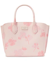 kate spade new york spring pansies Suite Leather Tote Bag