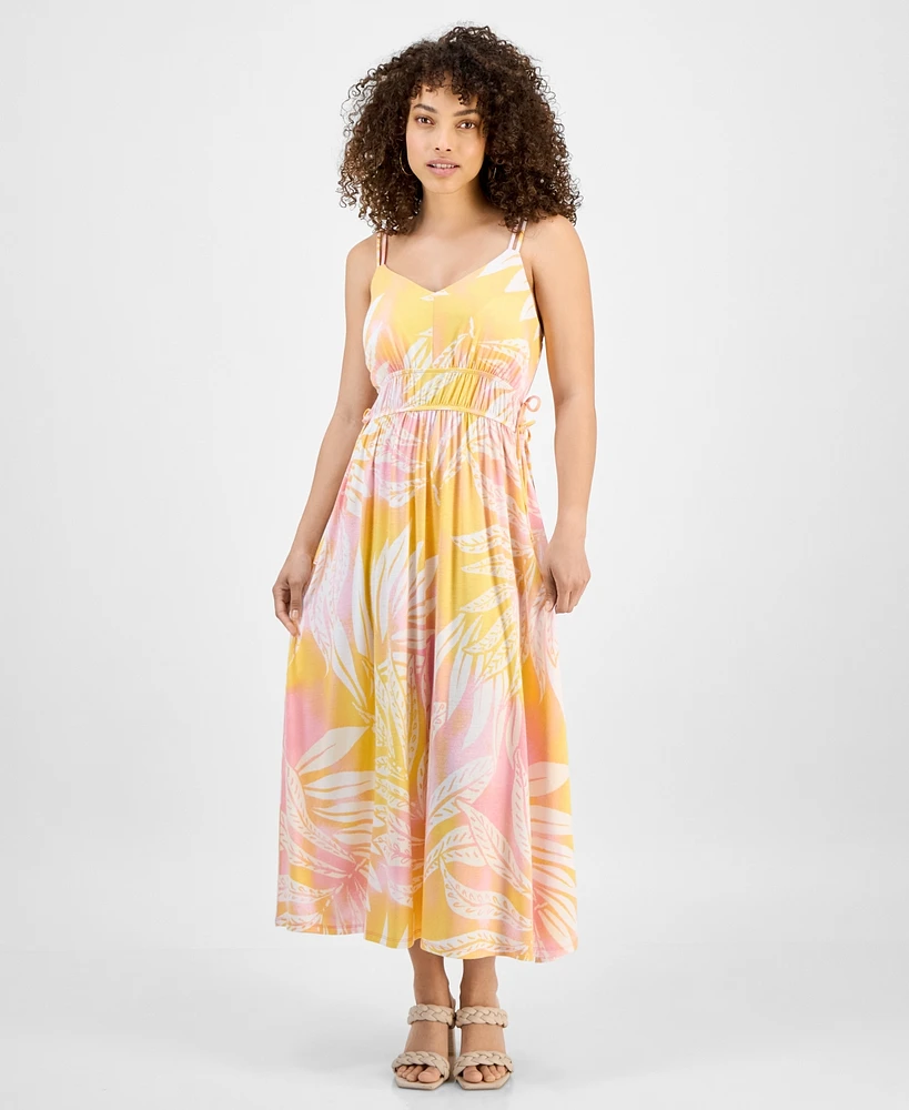 Jamie & Layla Petite V-Neck Sleeveless Side-Tie Midi Dress