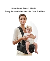 Sunveno 3 in 1 Ergonomic Baby Carrier with Hip Seat for Newborns and Toddlers 20 lbs and Up with Large Weight Capacity for All Season Use