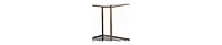 Modern Nightstand with Tempered Glass Top and Dual Storage Shelves