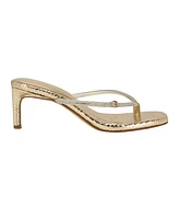 Guess Women's Mayan Rhinestone Thong Kitten Heel Sandals