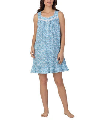 Eileen West Women's Cotton Sleeveless Short Nightgown