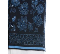 Cubavera Men's Classic-Fit Textured Paisley Button-Down Camp Shirt