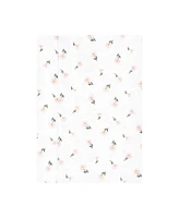Hudson Baby Boys and Girls Cotton Poly Flannel Burp Cloths 8-Pack, Sage Floral, One Size