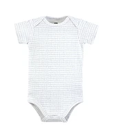 Hudson Baby Boys Cotton Bodysuits, Neutral Safari World, 9-12 Months