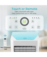 Cowsar 8,000 Btu Portable Ac, 4 Modes, 350sq.ft, Remote & Led, Wheels,Sleep Mode,Home/Dorm