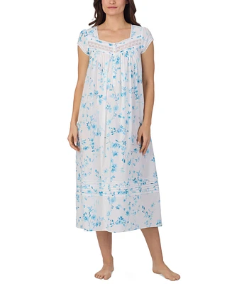 Eileen West Women's Cotton Cap-Sleeve Ballet Nightgown