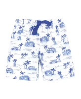 Hudson Baby Infant Boy Shorts Bottoms 4-Pack, Blue Tropical Scene