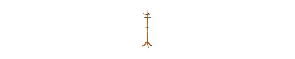 Wooden Coat Rack with Swivel Top – Elegant and Functional Entryway Stand