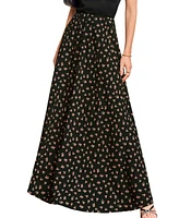 Women's Petite Bloom Floral Midi Skirt