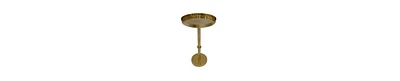Modern Iron Side Table with Round Tray Top and Column Support