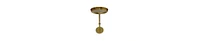 Modern Iron Side Table with Round Tray Top and Column Support