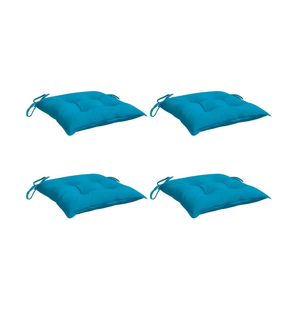 Chair Cushions pcs Light Blue 15.7"x15.7"x2.8" Oxford Fabric