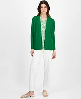Anne Klein Petite Malibu Patch-Pocket Cardigan