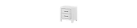 2-Drawer Nightstand – Sleek Design with Nickel Handles