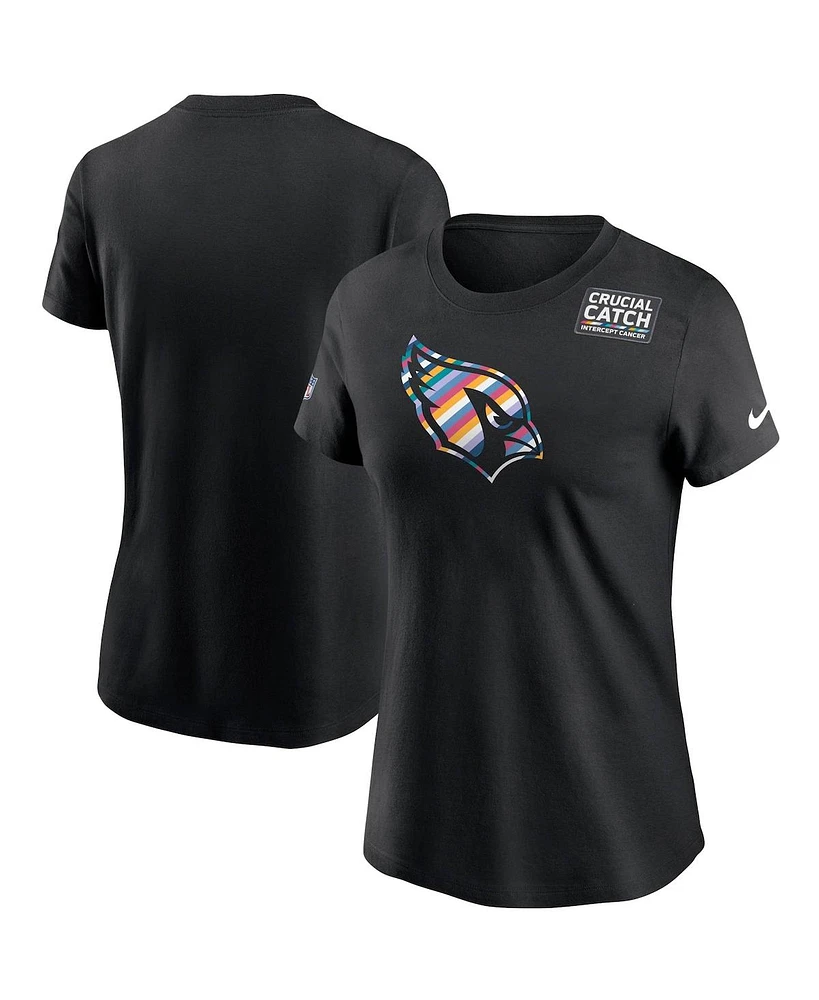 Nike Women's Black Arizona Cardinals Multicolor Crucial Catch T-Shirt