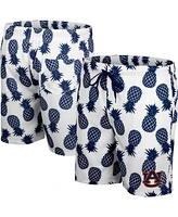 Colosseum Men's White Auburn Tigers Pineapples Swim Shorts