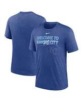 Nike Men's Heather Royal Kansas City Royals Home Spin Tri-Blend T-Shirt