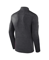 Fanatics Men's Heather Charcoal Arizona Coyotes Authentic Pro Quarter-Zip Pullover Top