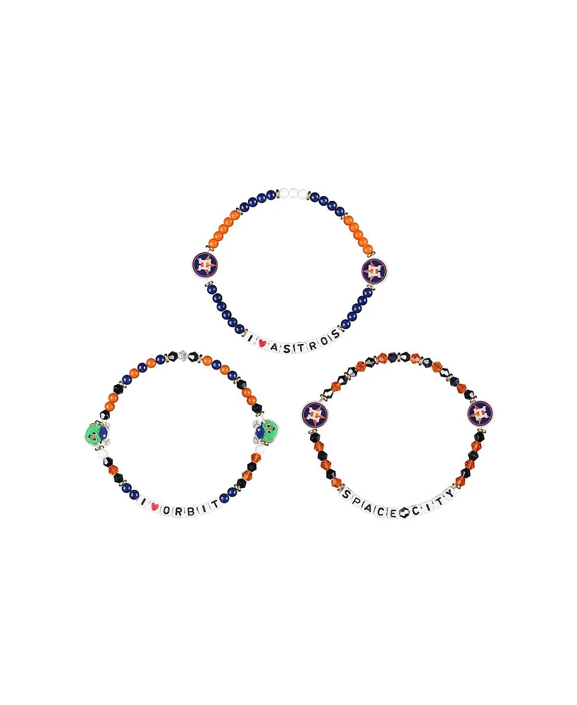 Foco Houston Astros Friendship Bracelet, Set of 3