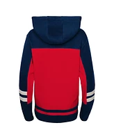 Outerstuff Big Boys and Girls Red Washington Capitals Revisited Lace-Up V-neck Pullover Hoodie