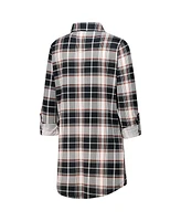 Concepts Sport Women's Black Cincinnati Bengals Ashford Plaid Knit Nightshirt
