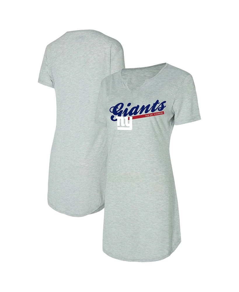 Concepts Sport Women's Gray New York Giants Petition Knit Nightshirt
