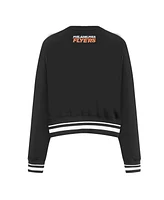 Pro Standard Women's Black Philadelphia Flyers Area Code Cropped Pullover Sweatshirt