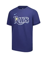 Nike Big Boys and Girls Junior Caminero Navy Tampa Bay Rays Name Number T-Shirt