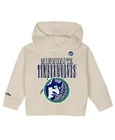 Mitchell & Ness Toddler 2-Piece Cream Minnesota Timberwolves Hang Time Oversized Pullover Hoodie and Pants Set