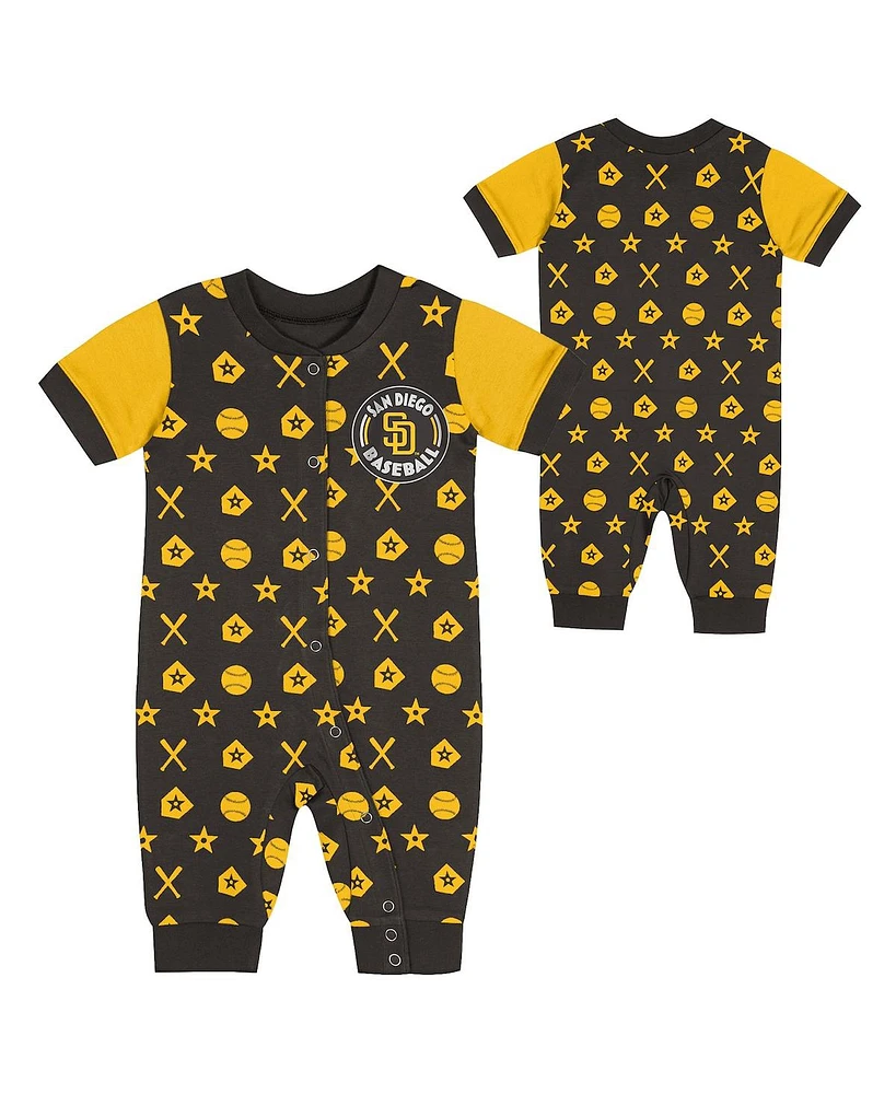 Outerstuff Newborn Brown San Diego Padres Hard 90 Coveralls