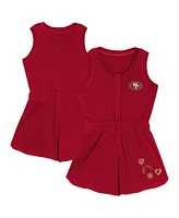 Outerstuff Girls Toddler Scarlet San Francisco 49ers Super Girl Romper