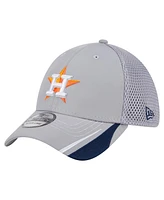 New Era Men's Gray Houston Astros Linear 39Thirty Flex-Fit Hat