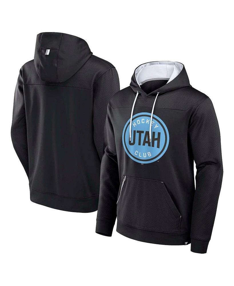 Fanatics Men's Black Utah Hockey Club Defender Pullover Hoodie