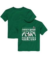 Outerstuff Toddler Kelly Green Philadelphia Eagles Super Bowl Lix Champions Retro Arch T-Shirt