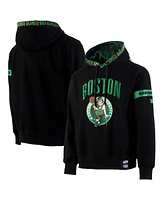 Two Hype X Nba Men's Black Boston Celtics Culture Hoops Collection Premium Pullover Hoodie
