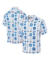 Reyn Spooner Men's White Chicago Cubs Champions Scenic Button-Up Shirt