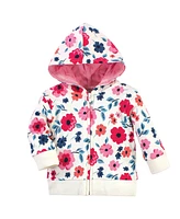 Touched by Nature Toddler Girls Cotton Hoodie, Bodysuit or Tee Top, and Pant, Garden Floral Toddler, 5