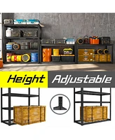 6 Tier Heavy Duty Metal Storage Shelves ,Easy to Assemble ,Adjustable ,Storage Shelves for Basements, Garages and Kitchen,84"H55.1 "W23.6 "D
